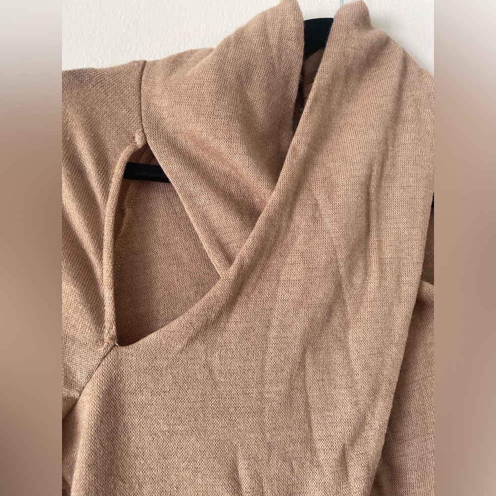 NWT ASTR the label bodycon cutout dress nude basic long sleeve cocktail - Picture 8 of 12